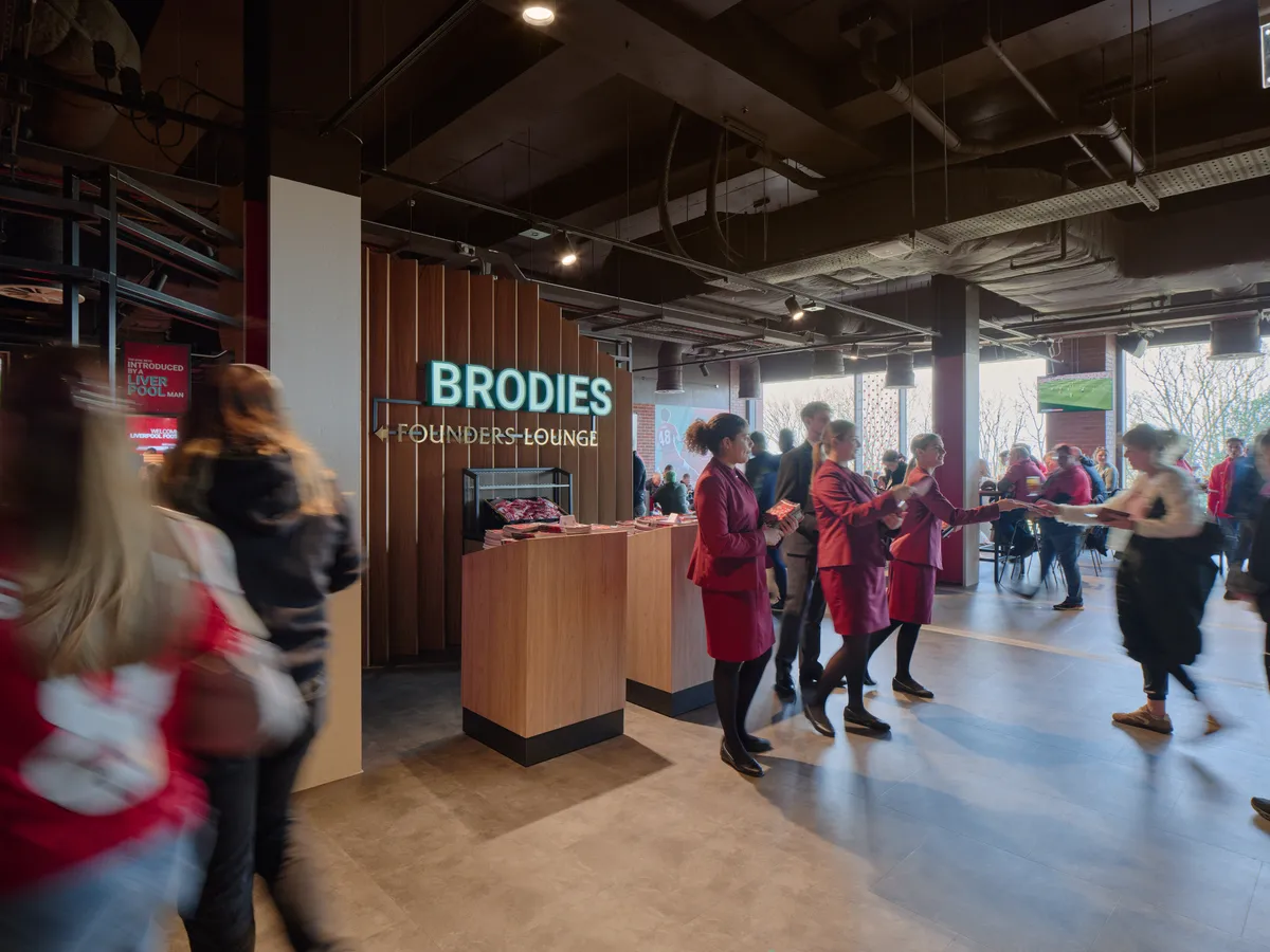 Inside Brodies at Liverpool FC