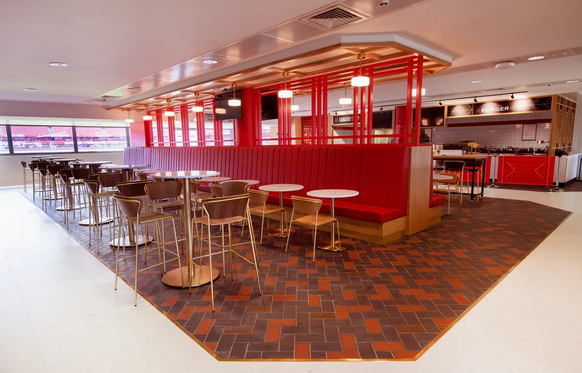 Club Level lounge at the Emirates Stadium